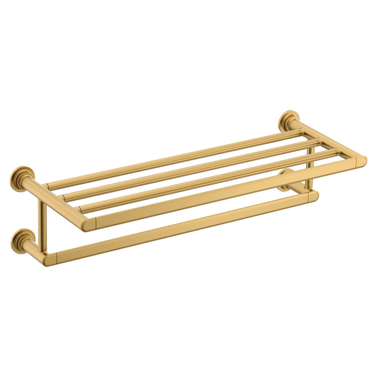 Moen Greenfield Wall Mounted Towel Bar with Storage Shelf